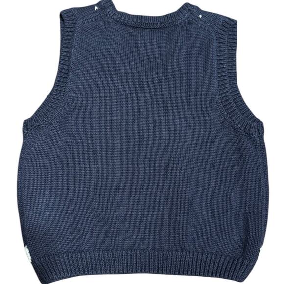 Janie and Jack Cotton Blue Sweater Vest Size 12-18 M - Picture 4 of 5